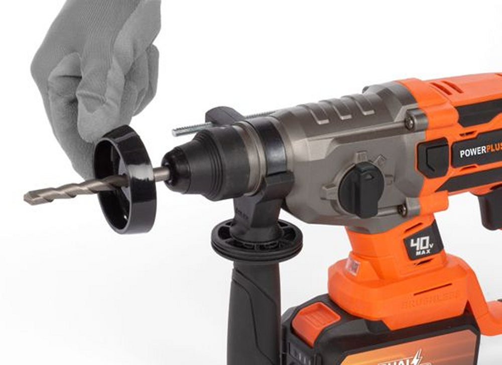 VARO POWDP15680 Powerplus Set Bohrhammer 40V bürstenlos Meißel Bohrspitzen ohne Akku und Ladegerät