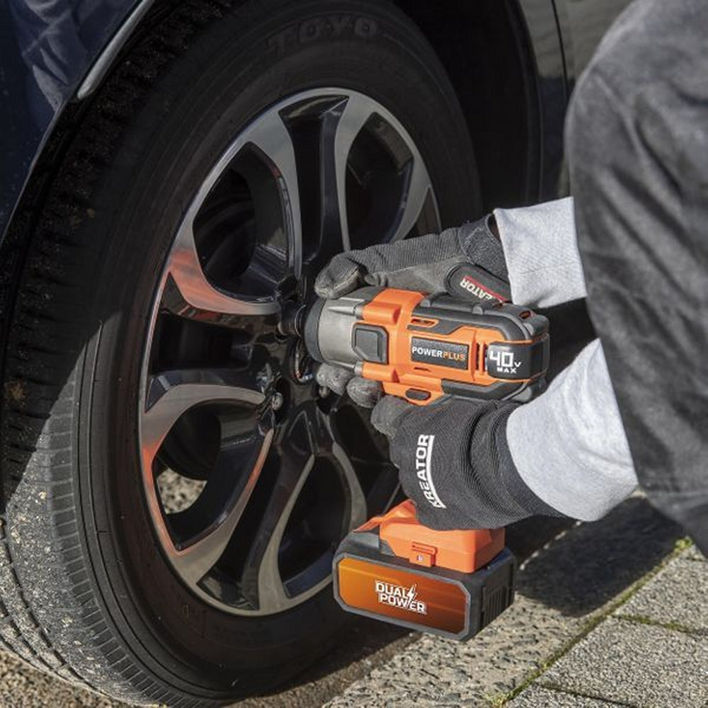 VARO POWDP20400 Powerplus Schlagschrauber 40V 350Nm ohne Akku und Ladegerät Dualpower