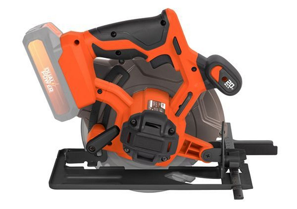 VARO POWDP25200 Powerplus Handkreissäge 20V Ø165mm mit Sägeblatt ohne Batterie und Ladegerät