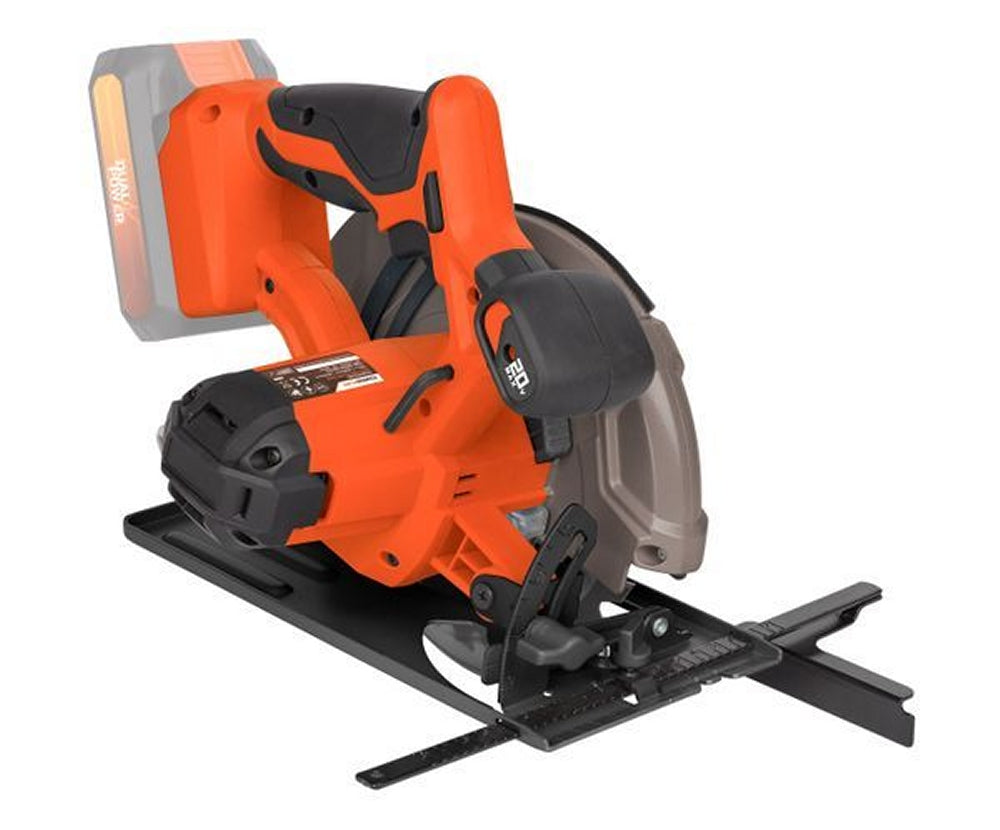 VARO POWDP25200 Powerplus Handkreissäge 20V Ø165mm mit Sägeblatt ohne Batterie und Ladegerät