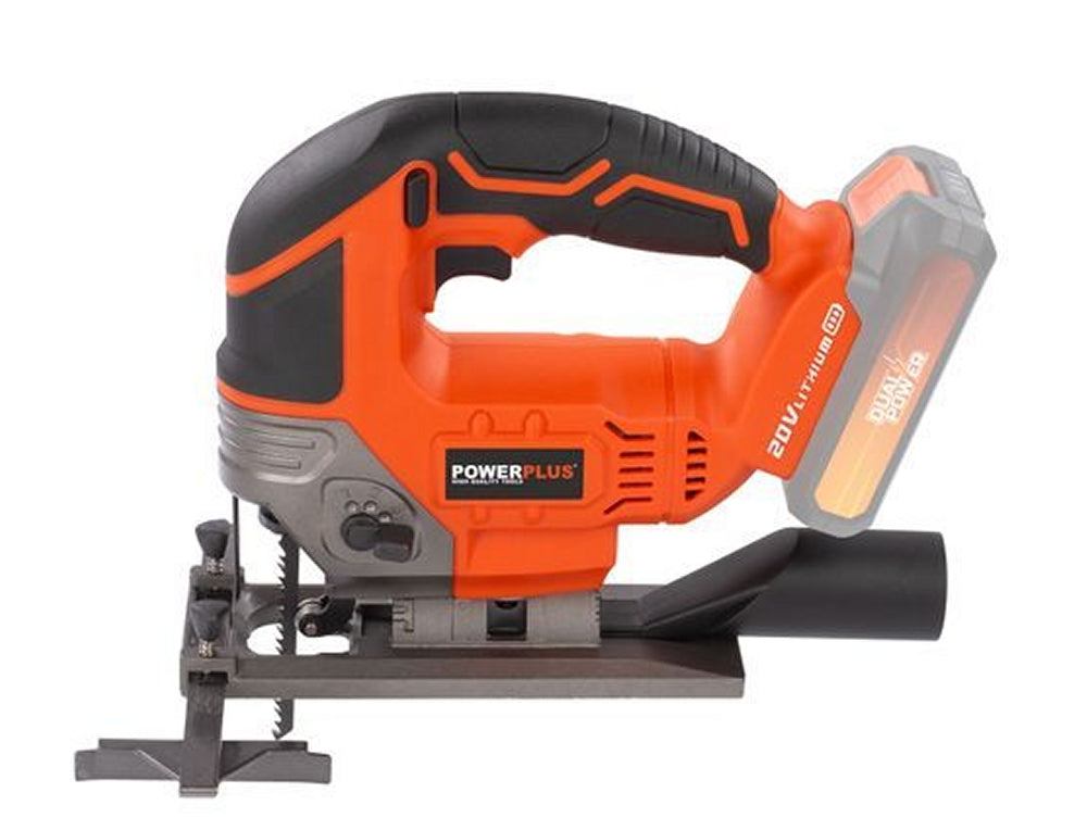 VARO POWDP25300 Powerplus Akku Stichsäge 20V mit Zubehör ohne Batterie und Ladegerät