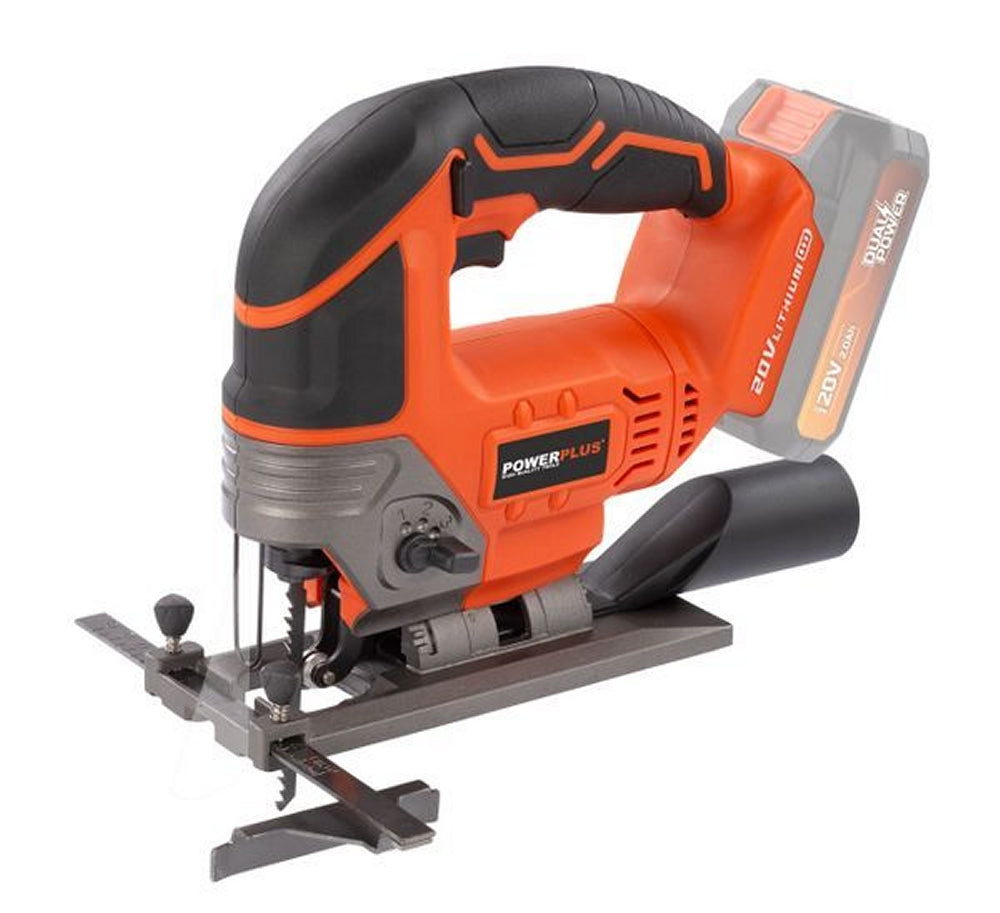 VARO POWDP25310 Set Powerplus Akku Stichsäge 20V mit Zubehör Batterie und Ladegerät