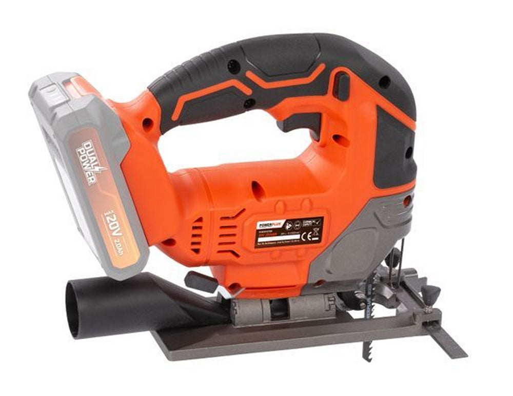 VARO POWDP25310 Set Powerplus Akku Stichsäge 20V mit Zubehör Batterie und Ladegerät