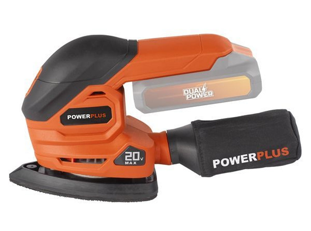 VARO POWDP50200 Powerplus Akku Multischleifer 20V mit Zubehör ohne Batterie und Ladegerät