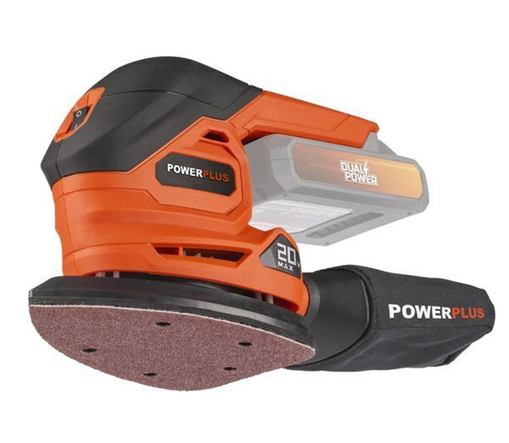 VARO POWDP50200 Powerplus Akku Multischleifer 20V mit Zubehör ohne Batterie und Ladegerät