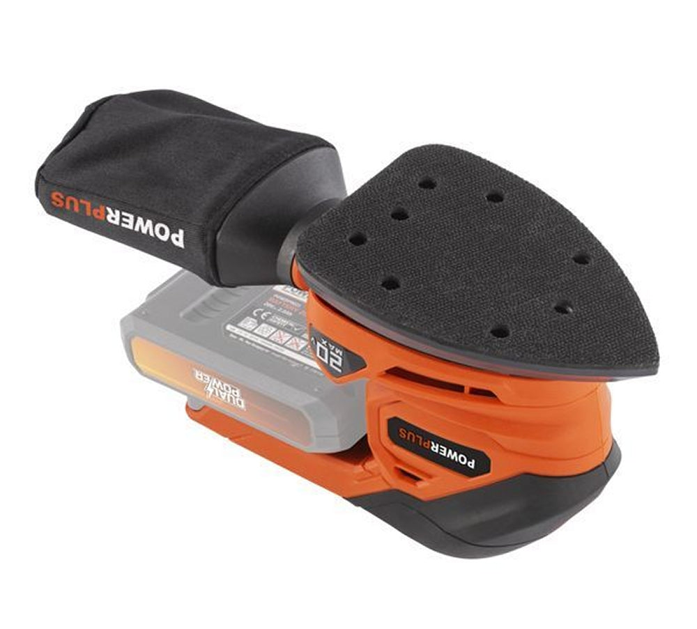 VARO POWDP50200 Powerplus Akku Multischleifer 20V mit Zubehör ohne Batterie und Ladegerät