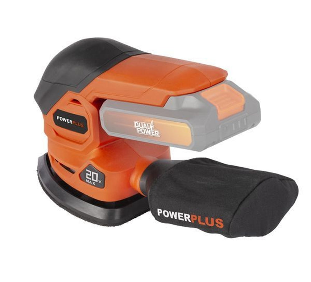 VARO POWDP50200 Powerplus Akku Multischleifer 20V mit Zubehör ohne Batterie und Ladegerät