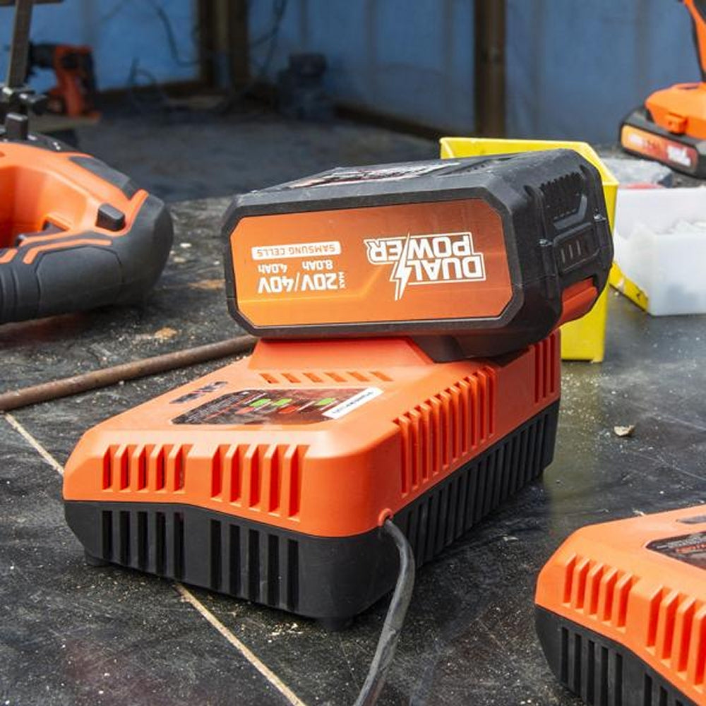 VARO POWDP9051 Powerplus Ladegerät 4.0A für 20V / 2 x 20V Akkus Dualpower