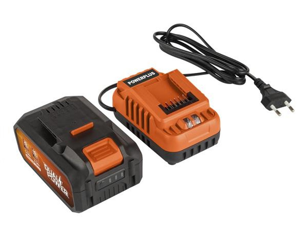 VARO POWDP90640 Set Powerplus Ladegerät 4.0A für 20V / 2 x 20V Akkus & Akku 40V / 2 x 20V 5.0Ah 2.5Ah