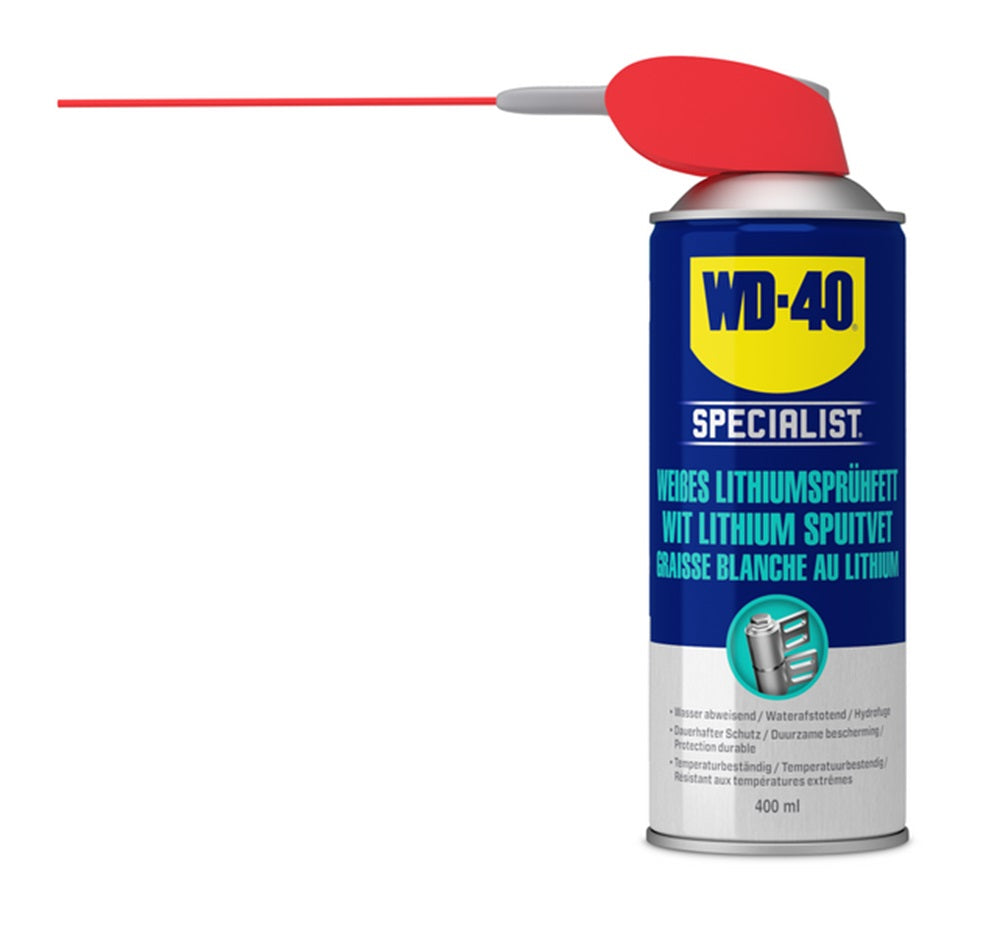 WD-40 SPECIALIST Weißes Lithiumsprühfett 400ml Dose mit Sprührohr - WD40 49390