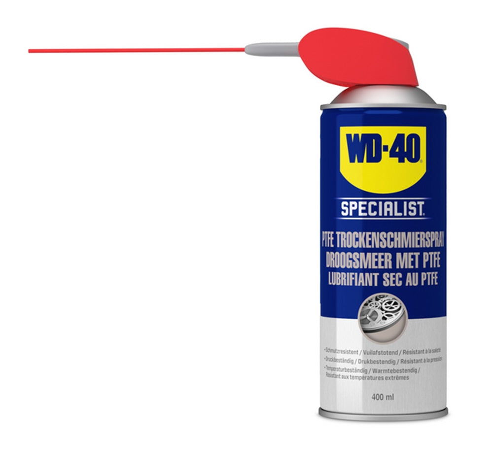 WD-40 SPECIALIST PTFE Trockenschmierspray 400ml Dose mit Sprührohr - WD40 49394