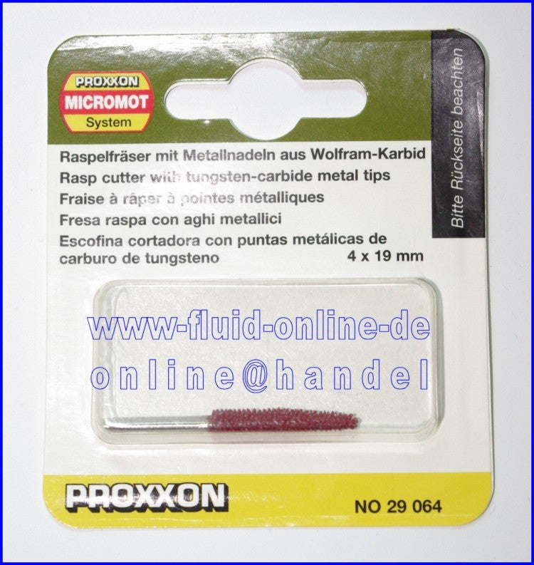 PROXXON 29064 Raspelfräser mit Metallnadeln Form: Nadel Ø4mm x 19mm
