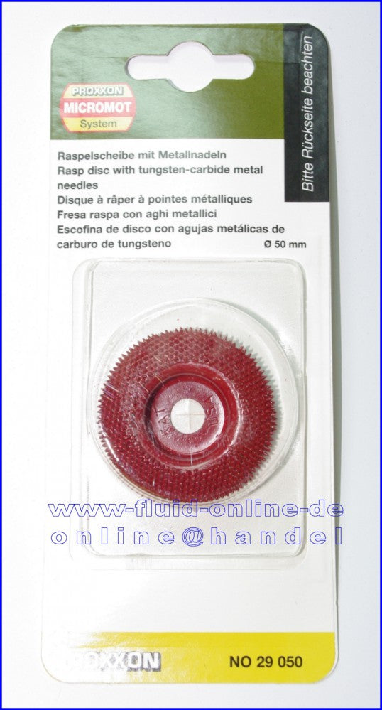 PROXXON 29050 Raspelscheibe aus Wolfram Karbid Zubehör PROXXON LWS LHW 28547
