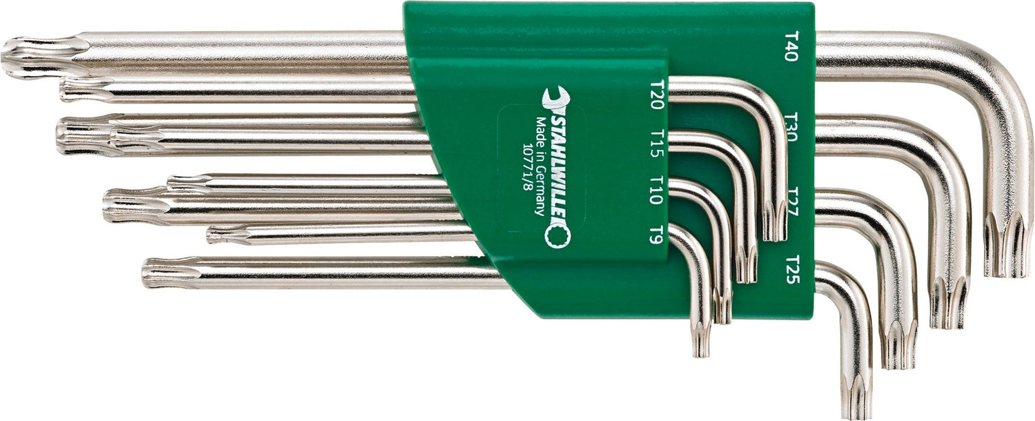 STAHLWILLE 10771/8 Satz Winkelschraubendreher Innen Torxschrauben T9 - T40 8tlg. - 96432700