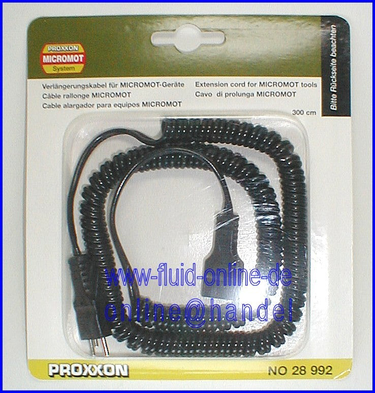 PROXXON 28992 Verlängerungskabel für MICROMOT 12 Volt Geräte