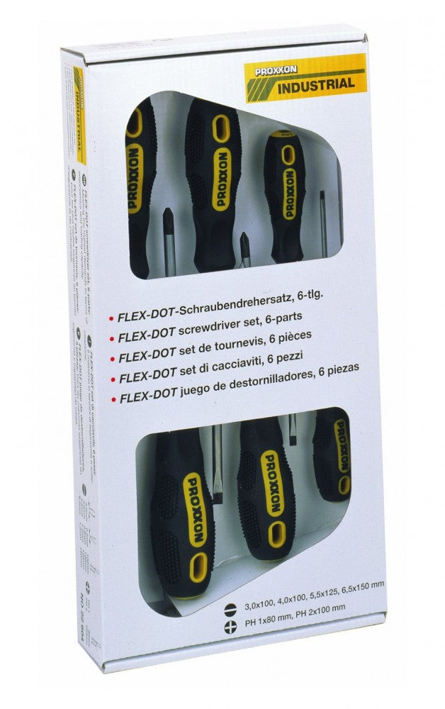 PROXXON 22604 FLEX DOT Schraubendreher Satz 2 x PH Kreuzschlitz & 4 x Schlitzschraubendreher 6tlg
