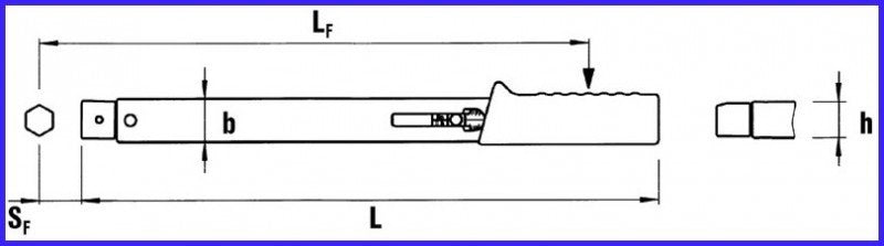 STAHLWILLE 730/12 Grundgerät mit Aufnahme für Einsteckwerkzeuge 25-130Nm - 50180012