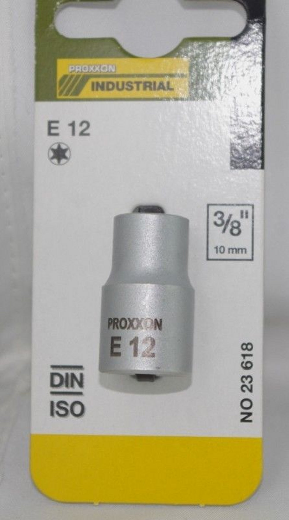 PROXXON 23618 Aussen Torx Einsatz Nuss E12 Antrieb 10mm (3/8")