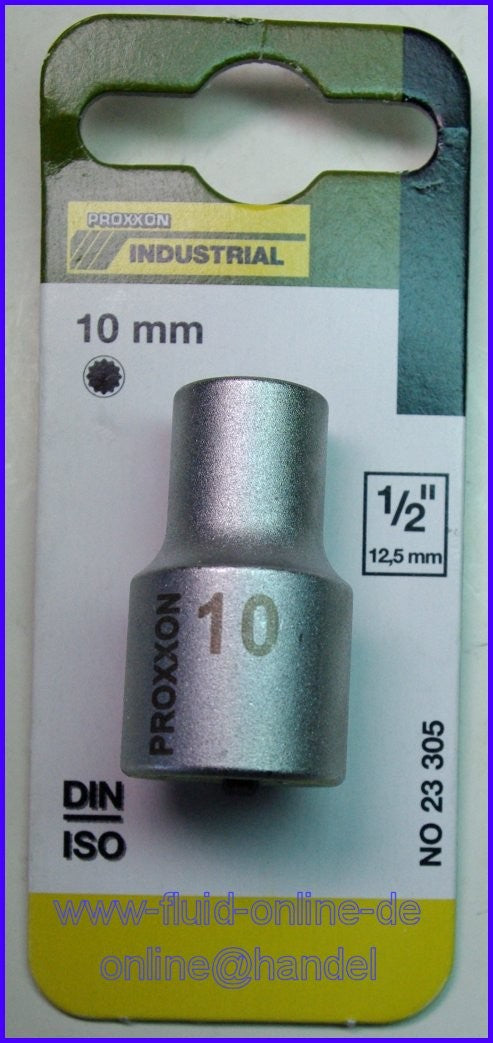 PROXXON 23305 Vielzahn Nuss Aussen XZN10 10mm Antrieb 12,5mm (1/2")