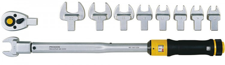PROXXON 23342 Drehmomentschlüssel MC200 Multi mit 10 Einsteckwerkzeugen