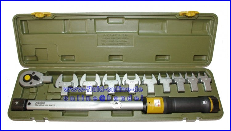 PROXXON 23342 Drehmomentschlüssel MC200 Multi mit 10 Einsteckwerkzeugen