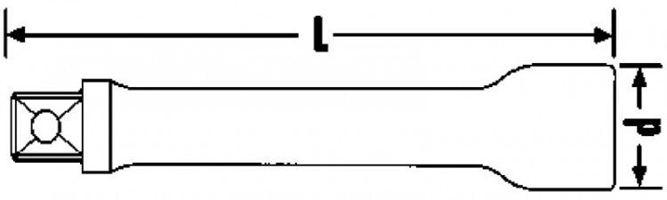 STAHLWILLE 509/10 Verlängerung 255mm Antrieb 12,5mm (1/2") - 13010003