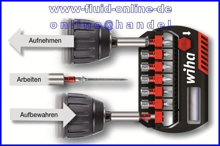 WIHA 7946903 Satz PZ PH + TORX Bits T15 - T25 7 teilig im BitBuddy Länge 49mm