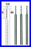 PROXXON 28852 HSS-Micro-Spiralbohrer Durchmesser Ø0,8mm 3 Stück/Pack