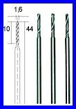 PROXXON 28858 HSS-Micro-Spiralbohrer Durchmesser 1,6mm 3 Stück/Pack
