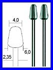 PROXXON 28723 Konusfräser aus Wolfram-Vanadiumstahl Ø6 mm, 2 Stück