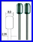 PROXXON 28726 Zylinderfräser (Wolfram-Vanadiumstahl) Ø8mm 2 Stück