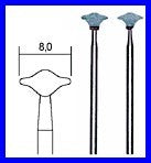 PROXXON 28272 Silizium-Carbid Schleifstifte Form Linse 2 Stück / Packung