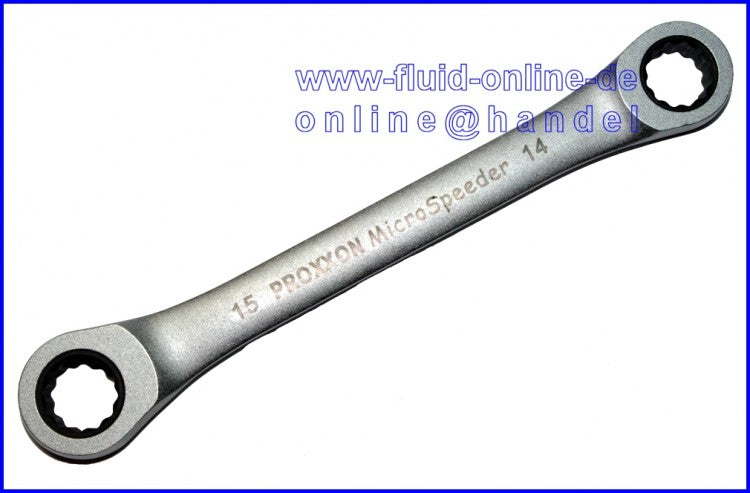 PROXXON 23247 MICROSpeeder 14 x 15mm Doppelring Ratschenschlüssel
