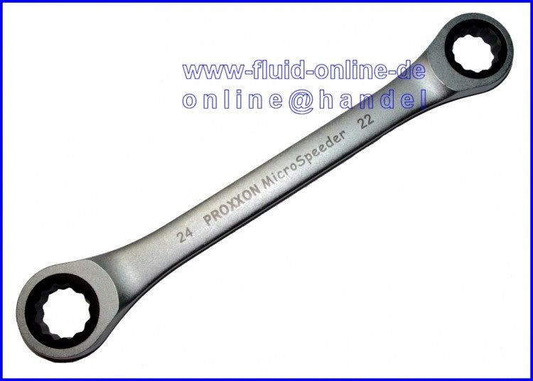 PROXXON 23252 MICROSpeeder 22 x 24mm Doppelring Ratschenschlüssel