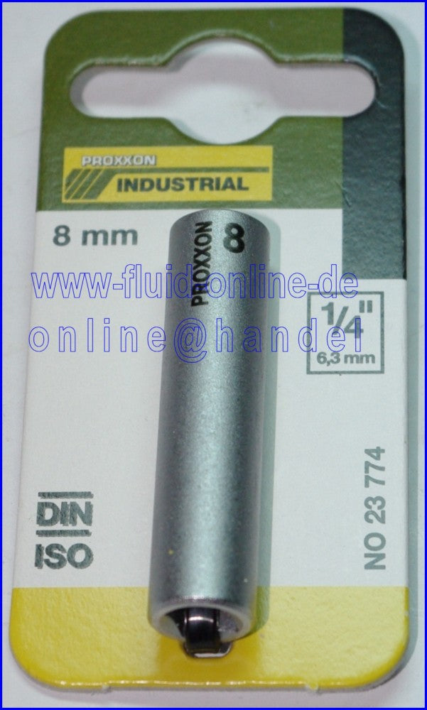 PROXXON 23774 Tiefbett Steckschlüsseleinsatz / Nuss 8mm Antrieb 6,3mm (1/4")
