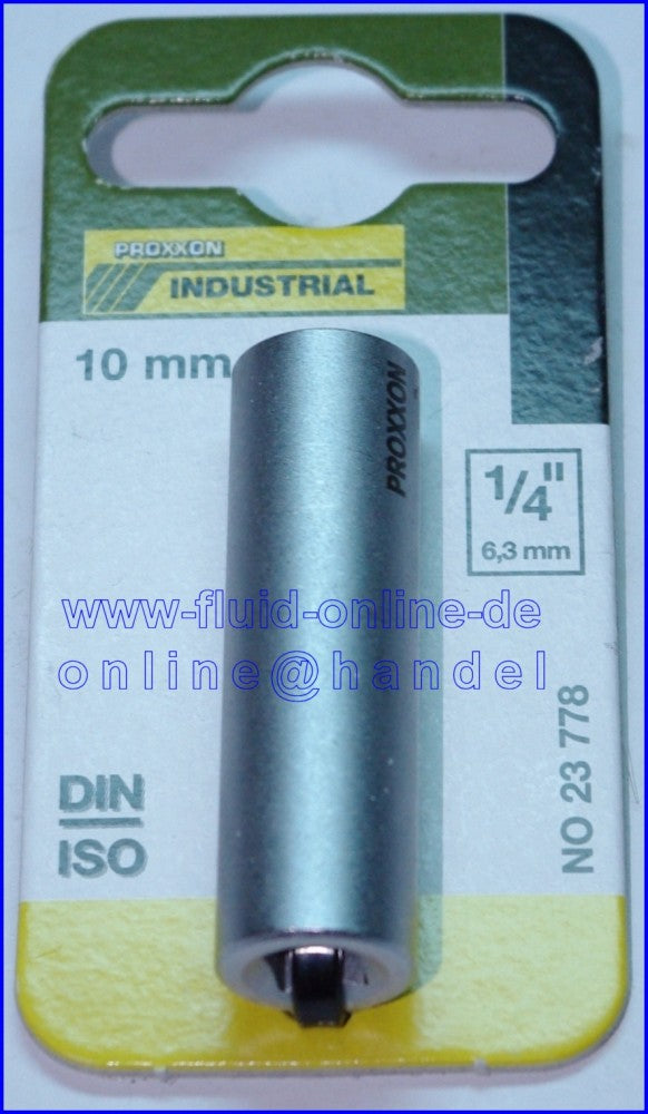 PROXXON 23778 Tiefbett Steckschlüsseleinsatz / Nuss 10mm Antrieb 6,3mm (1/4")