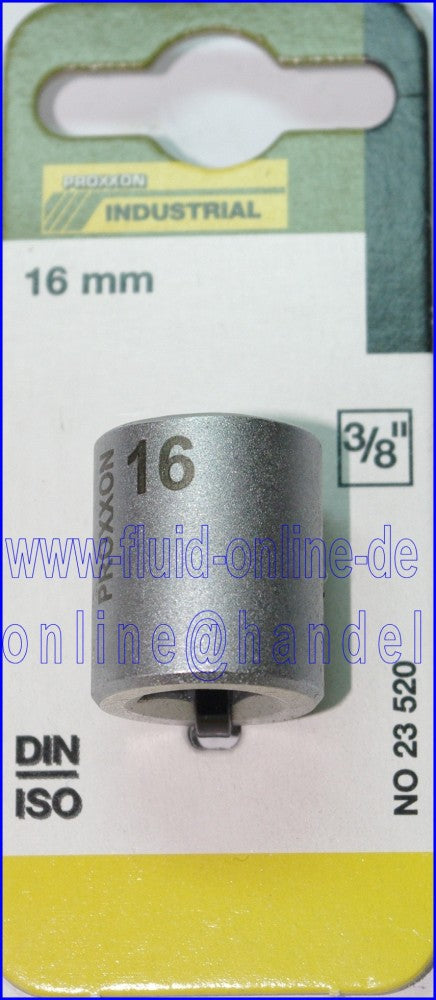 PROXXON 23520 Steckschlüsseleinsatz / Nuss 16mm Antrieb 10mm (3/8")