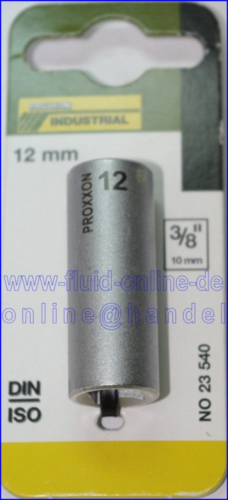 PROXXON 23540 Tiefbett Steckschlüsseleinsatz / Nuss 12mm Antrieb 10mm (3/8")