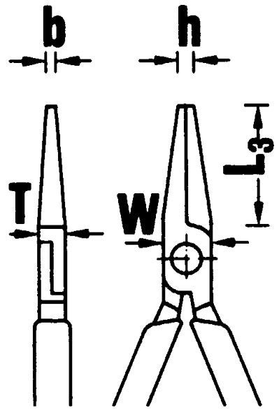 STAHLWILLE 6508 Flachzange lang Länge 160mm - 65086160