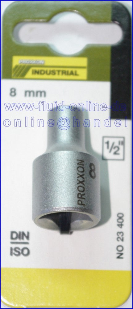 PROXXON 23400 Steckschlüsseleinsatz / Nuss 8mm Antrieb 12,5mm (1/2')