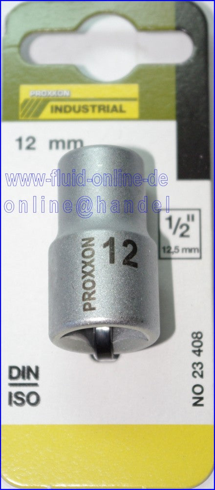 PROXXON 23408 Steckschlüsseleinsatz / Nuss 12mm Antrieb 12,5mm (1/2')