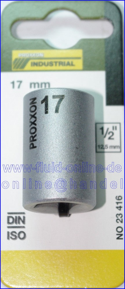 PROXXON 23416 Steckschlüsseleinsatz / Nuss 17mm Antrieb 12,5mm (1/2")