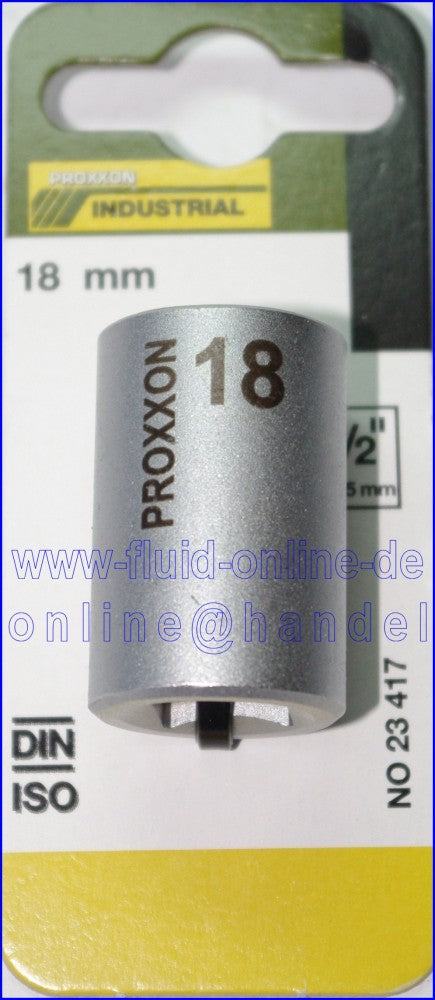 PROXXON 23417 Steckschlüsseleinsatz / Nuss 18mm Antrieb 12,5mm (1/2')