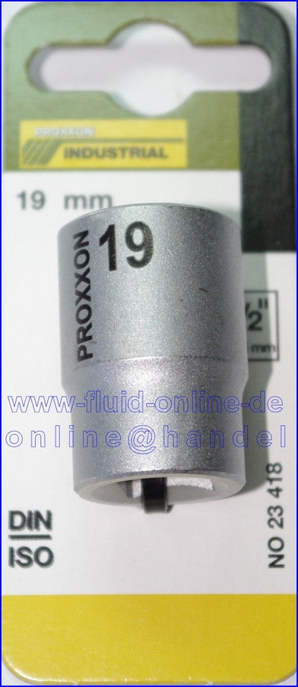 PROXXON 23418 Steckschlüsseleinsatz / Nuss 19mm Antrieb 12,5mm (1/2')