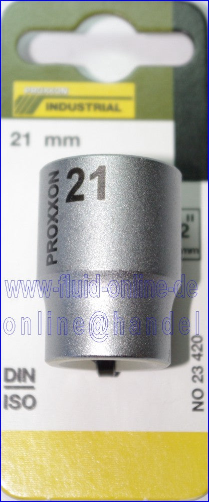 PROXXON 23420 Steckschlüsseleinsatz / Nuss 21mm Antrieb 12,5mm (1/2')