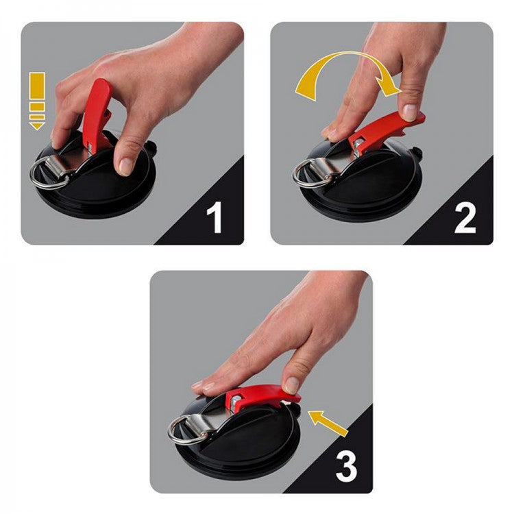 ProPlus 758082 Saugnapf Befestigung mit Ring + 2 S-Haken für Vorzelt Abdeckplane