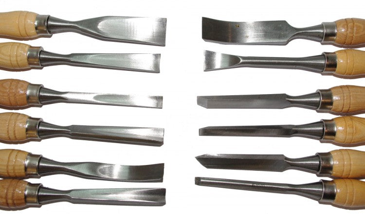 BGS 52712 Satz Schnitzwerkzeug Schnitzmesser Beitel 12 teilig in Holzkiste