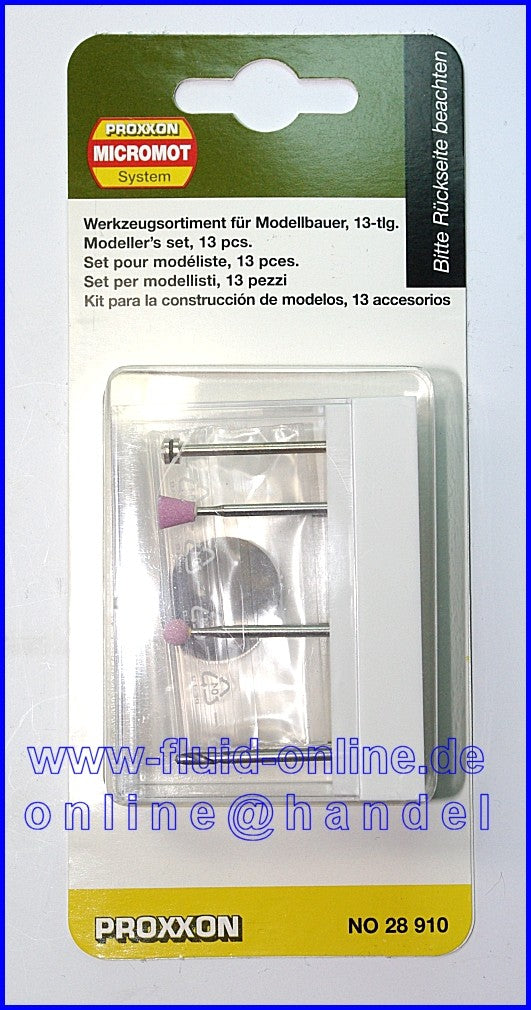 PROXXON 28910 Werkzeugsortiment für Modellbauer 13 teilig