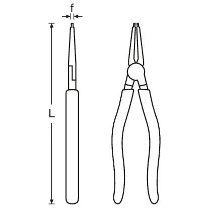 STAHLWILLE 6543 Sicherungsringzange für Innenringe gerade Länge 140mm - 65436101