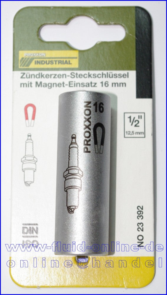 PROXXON 23392 Zündkerzen Nuss 16mm mit Magneteinsatz Antrieb 12,5mm(1/2")